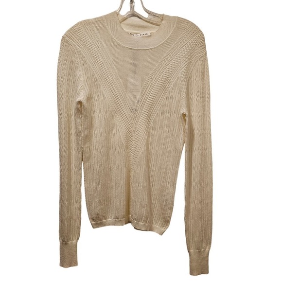 Veronica Beard Raylan Pullover Sweater Ivory sz Medium Knit Cream Lightweight - Picture 1 of 7